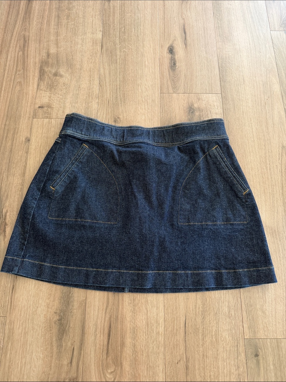 Spanx Dark Blue Denim A-Line Skort